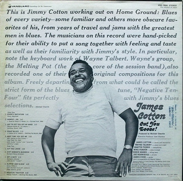 James Cotton : Cut You Loose! (LP, Album, Promo)