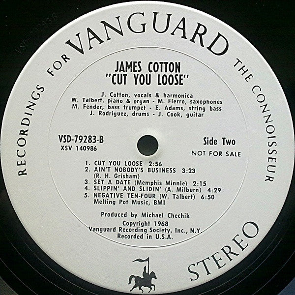 James Cotton : Cut You Loose! (LP, Album, Promo)