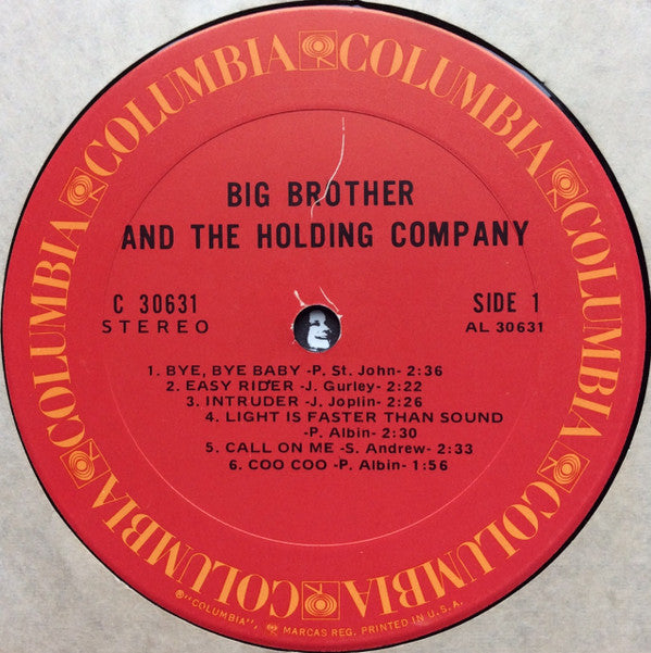 Big Brother & The Holding Company Featuring Janis Joplin : Big Brother & The Holding Company (LP, Album, RE, Ter)