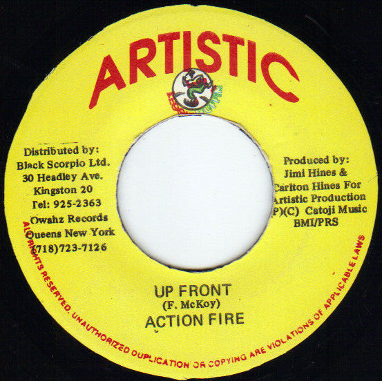 Action Fire : Up Front (7")