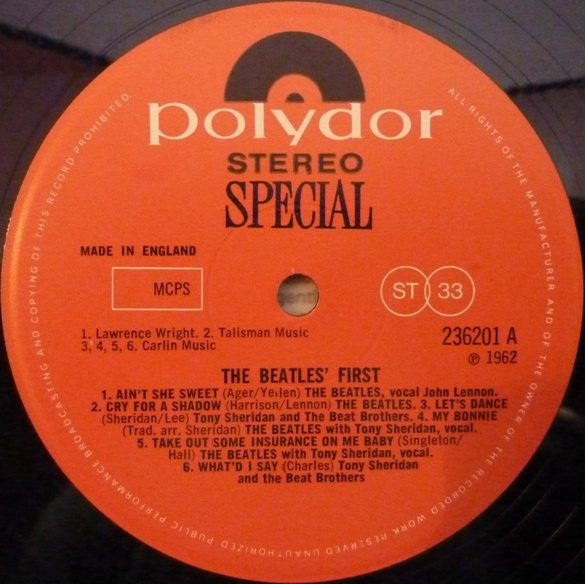 The Beatles With Tony Sheridan : The Beatles' First With Tony Sheridan & Guests (LP, Comp, RP)