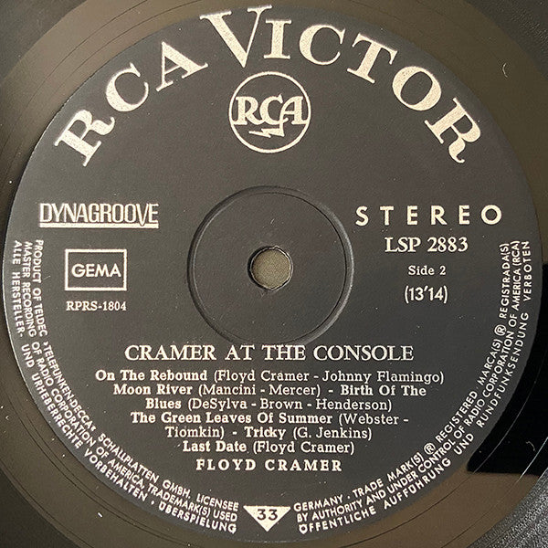 Floyd Cramer : Cramer At The Console (LP, Album)