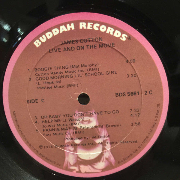The James Cotton Band : Live And On The Move (2xLP, Album, Gol)