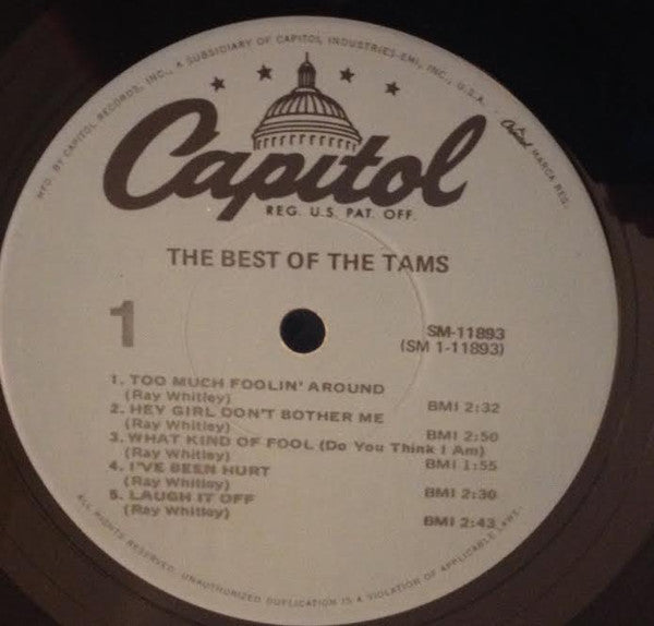 The Tams : Best Of The Tams (LP, Album, RE)