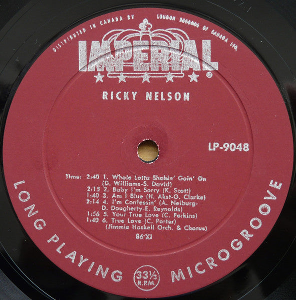Ricky Nelson (2) : Ricky (LP, Mono)