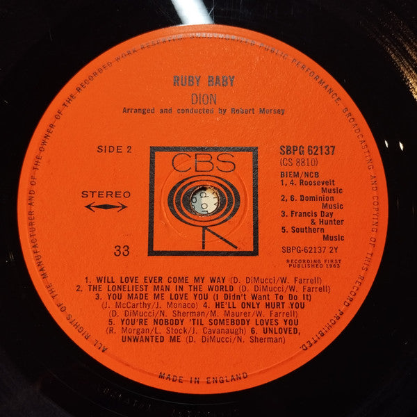 Dion (3) : Ruby Baby (LP, Album)