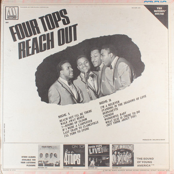Four Tops : Four Tops Reach Out (LP, Album, Roc)