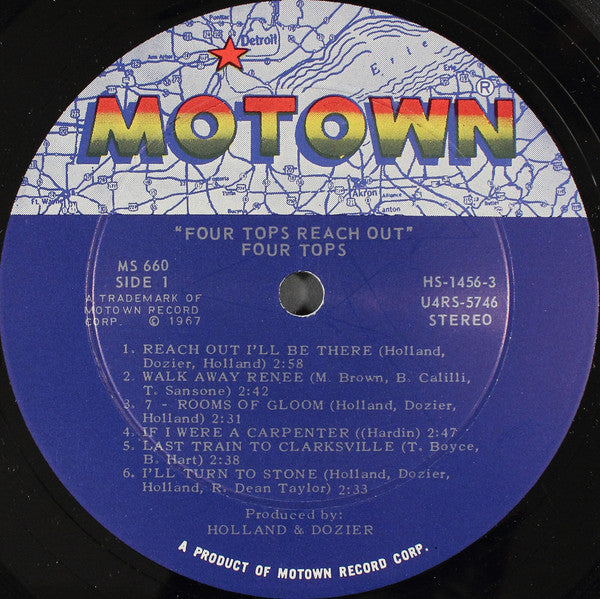 Four Tops : Four Tops Reach Out (LP, Album, Roc)