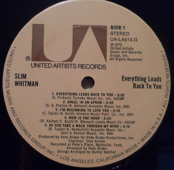 Slim Whitman : Everything Leads Back To You (LP)