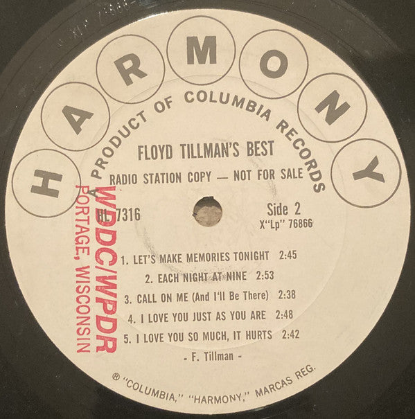 Floyd Tillman : Floyd Tillman's Best (LP, Album, Comp, Mono, Promo)