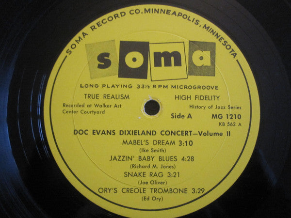 Doc Evans : Doc Evans Dixieland Concert (Vol. 2) (LP)