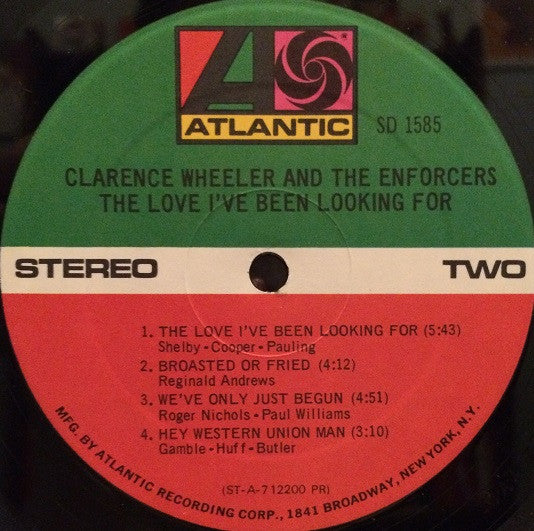 Clarence Wheeler & The Enforcers : The Love I've Been Looking For (LP, Album, PR)