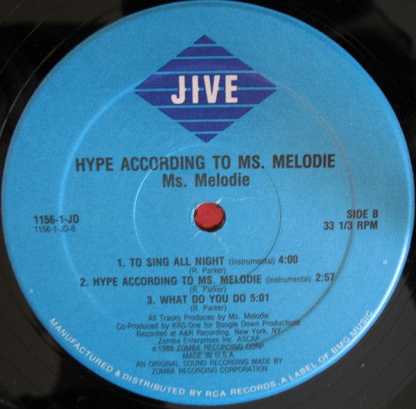 Ms. Melodie : Hype According To Ms. Melodie (12")