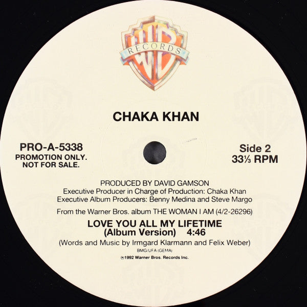 Chaka Khan : Love You All My Lifetime (12", Promo)