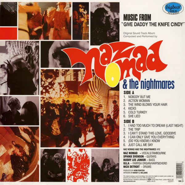 Naz Nomad And The Nightmares : Give Daddy The Knife Cindy (LP, Album, RE, Pur)