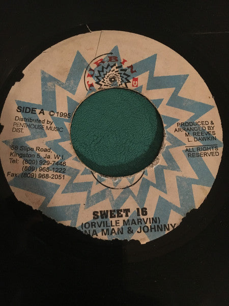 Banana Man, Johnny P : Sweet 16 (7", Single)