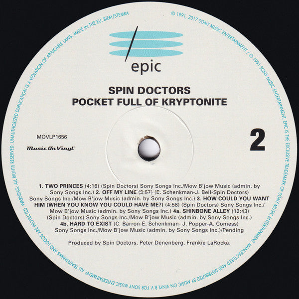 Spin Doctors : Pocket Full Of Kryptonite (LP, Album, RE, 180)