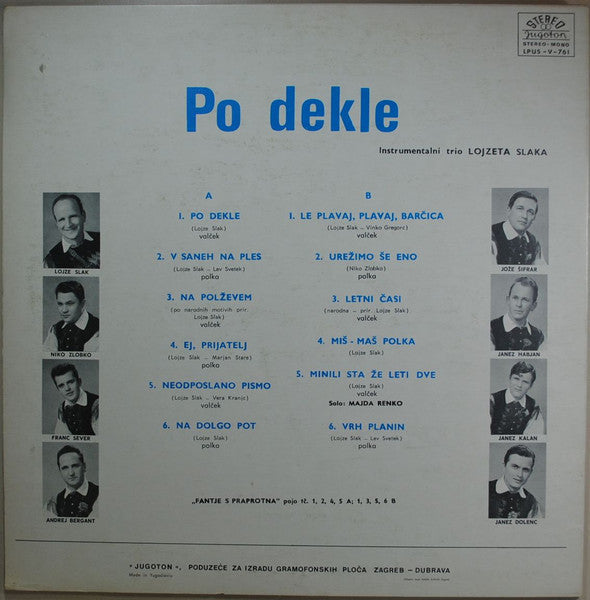 Ansambel Lojzeta Slaka : Po Dekle (LP, Album, Bla)
