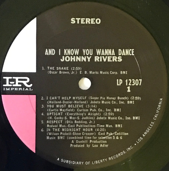 Johnny Rivers : ...And I Know You Wanna Dance (LP, Album)