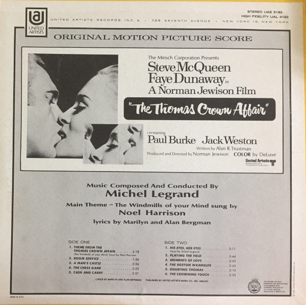 Michel Legrand : The Thomas Crown Affair (Original Motion Picture Score) (LP, Album)