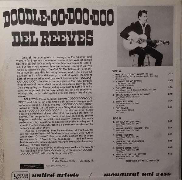 Del Reeves : Doodle-Oo-Doo-Doo (LP, Mono)
