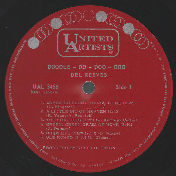 Del Reeves : Doodle-Oo-Doo-Doo (LP, Mono)