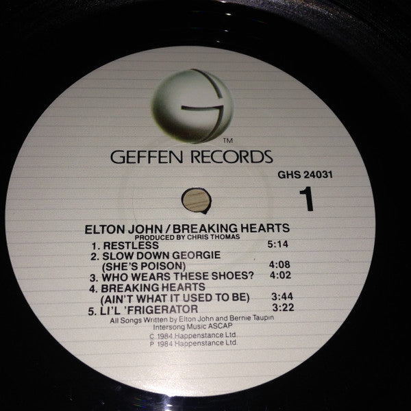 Elton John : Breaking Hearts (LP, Album, All)