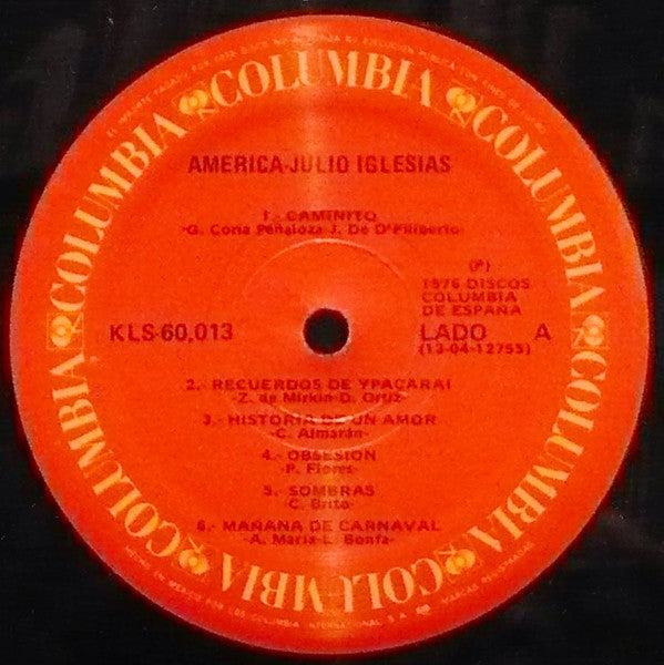 Julio Iglesias : America (LP, Album, Gat)