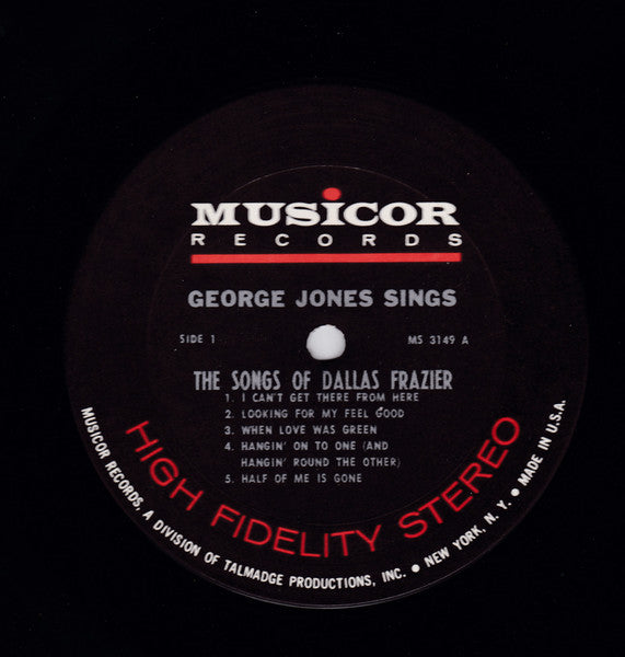 George Jones (2) : Sings The Songs Of Dallas Frazier (LP)