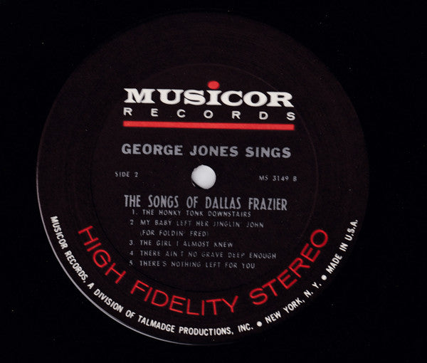 George Jones (2) : Sings The Songs Of Dallas Frazier (LP)