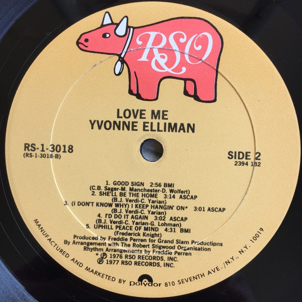 Yvonne Elliman : Love Me (LP, Album, Ric)