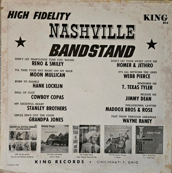Various : Nashville Bandstand (LP, Comp, Mono)