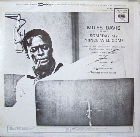 The Miles Davis Sextet : Someday My Prince Will Come (LP, Album, RE, Ter)