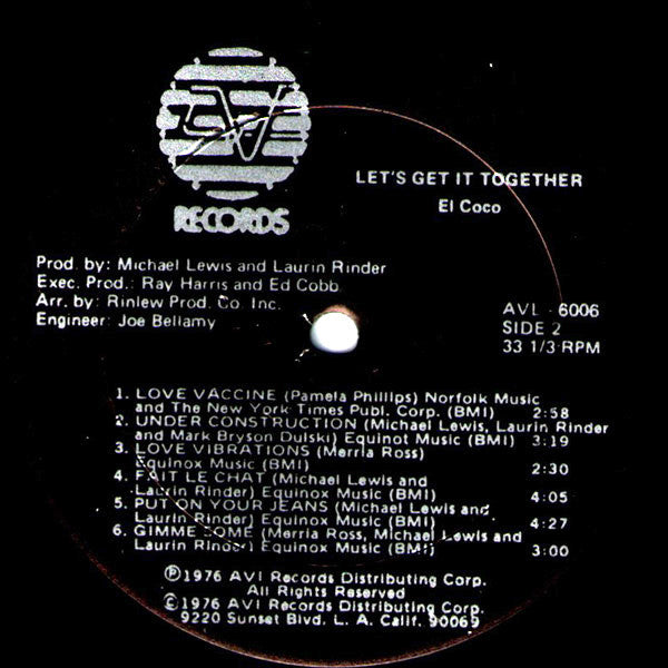 El Coco : Let's Get It Together (LP, Album)