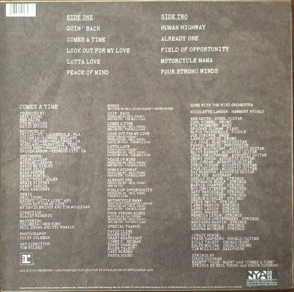 Neil Young : Comes A Time (LP, Album, RE, RM)