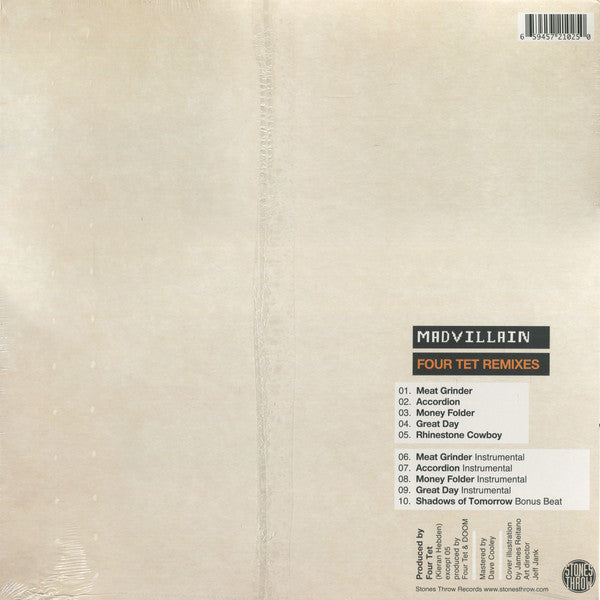 Madvillain : Four Tet Remixes (12", EP, RE)