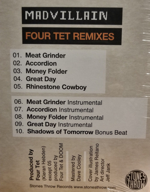Madvillain : Four Tet Remixes (12", EP, RE)