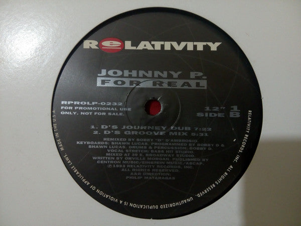 Johnny P : For Real (2x12", Promo)