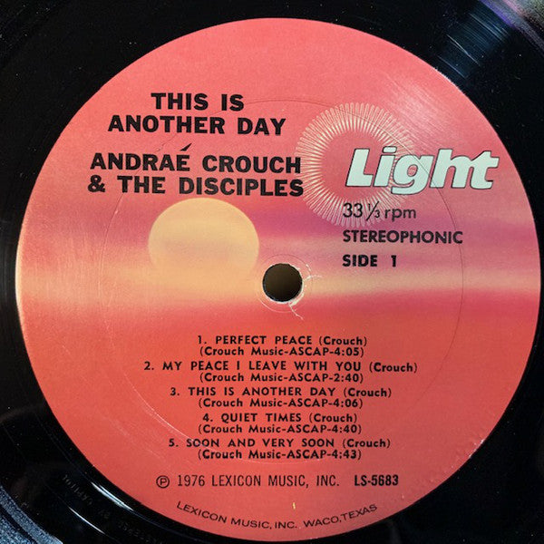 Andraé Crouch & The Disciples : This Is Another Day (LP, gat)