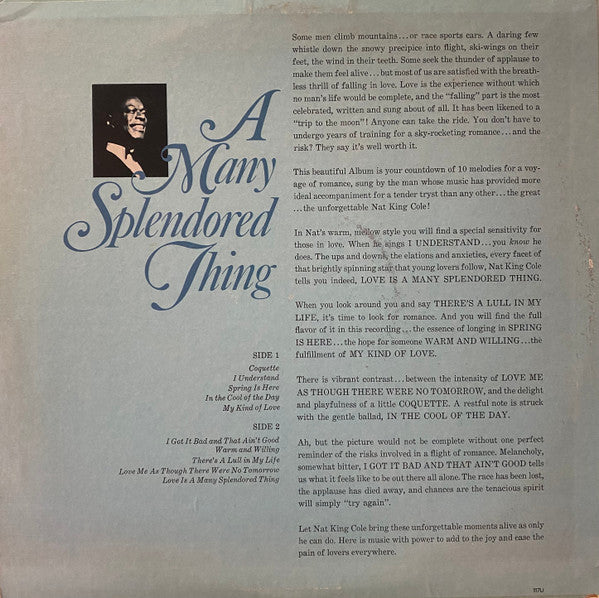 Nat King Cole : A Many Splendored Thing (LP, Scr)