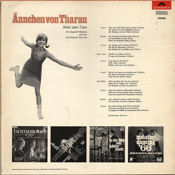 Chor Hans Last Und Orchester Hans Last : Ännchen Von Tharau Bittet Zum Tanz (LP, Album, RP)