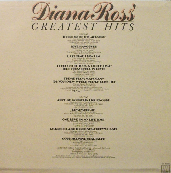 Diana Ross : Diana Ross' Greatest Hits (LP, Comp, Club)