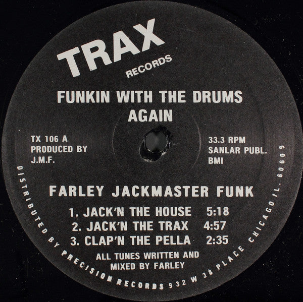 Farley "Jackmaster" Funk : Funkin With The Drums Again (12", Bla)