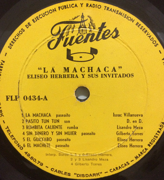 Eliseo Herrera Y Su Conjunto : La Machaca (LP, Album)