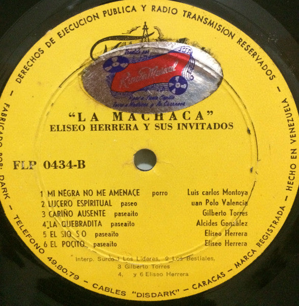 Eliseo Herrera Y Su Conjunto : La Machaca (LP, Album)