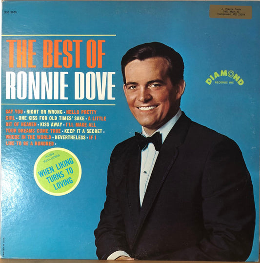 Ronnie Dove : The Best Of Ronnie Dove (LP, Comp)