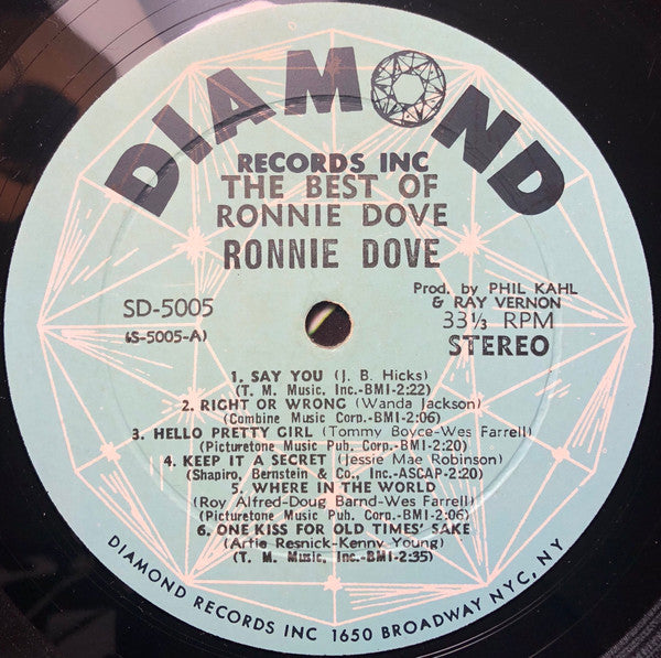 Ronnie Dove : The Best Of Ronnie Dove (LP, Comp)