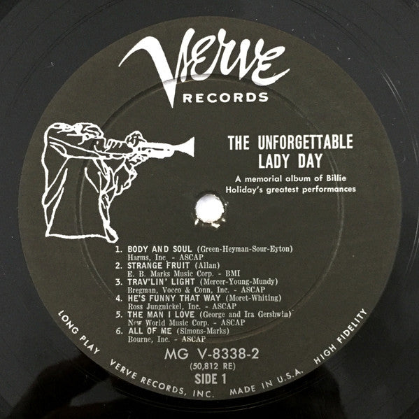 Billie Holiday : The Unforgettable Lady Day (2xLP, Comp, Mono)