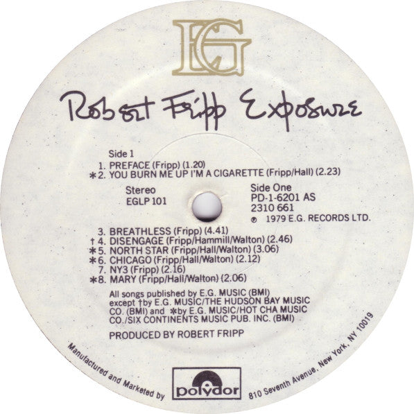 Robert Fripp : Exposure (LP, Album, Mon)