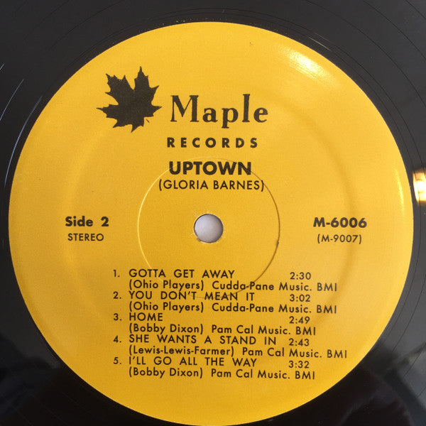 Gloria Barnes : Uptown (LP, Album, RE, RM, Gat)